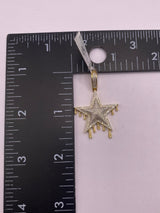 Real 10KT Gold with 0.55 CTW Diamond “Dripping Star” Charm