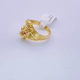 Real 10Kt Alpha Lion Men’s Gold Ring