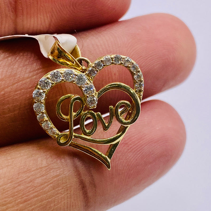 Real 10KT Gold Love/Heart Charm