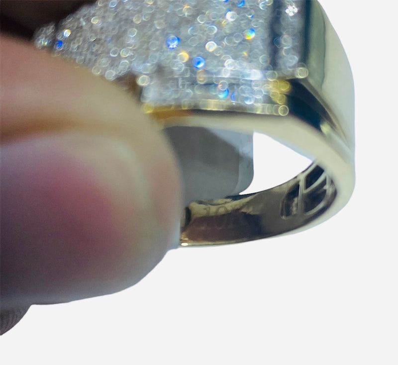 Real 10KT Gold & 0.48CTW Diamond Men Ring