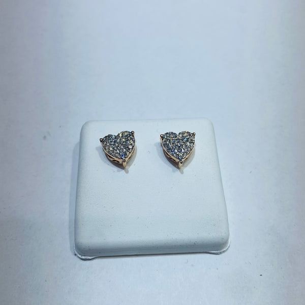 Real 10KT RoseGold & 0.5 CTW Diamond Earrings