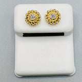 Genuine 10KT Gold 0.19 CTW Diamond Earrings