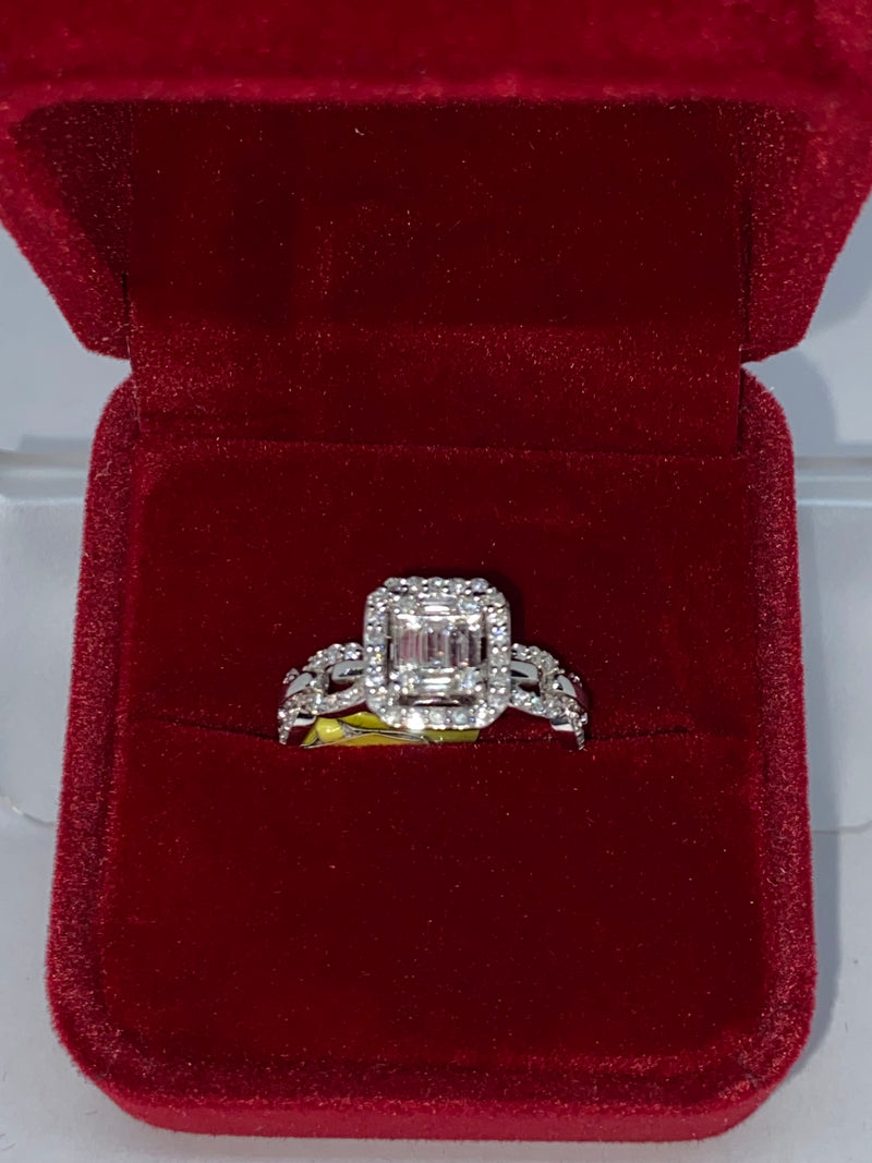 Real 10KT White Gold & 0.60CTW Diamond Lady Ring