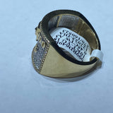 Real 10KT Gold & 0.45CTW Diamond 100$ Bill Men Ring