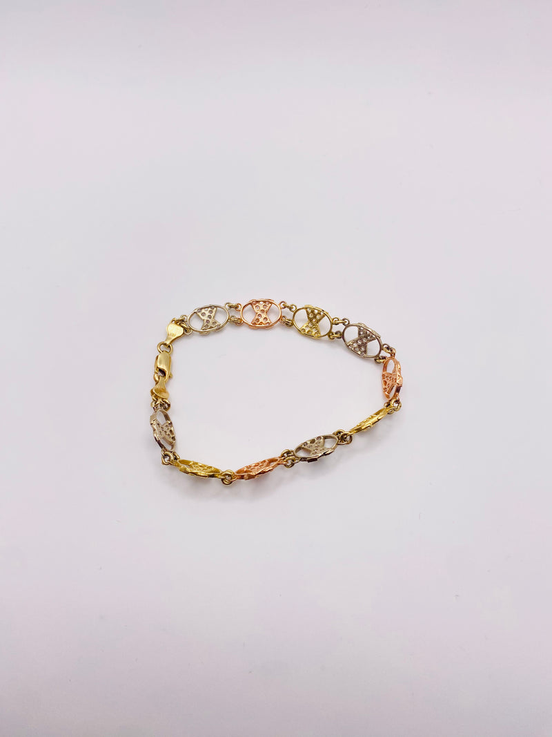 Real 10KT Gold Ladies Bracelet 7.5 inches