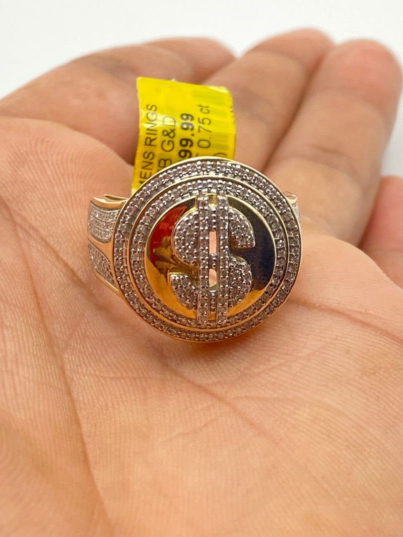 Real 10KTGold and 0.75CTW Diamond Men’s Ring