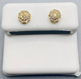 Genuine 10KT Gold & 0.20 CTW Diamond Earrings