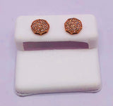 Genuine 10KT Rose Gold & 0.18 CTW Diamond earrings