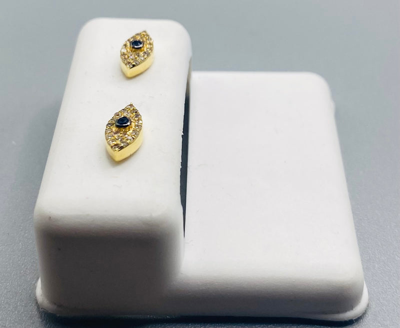 Genuine 10KT Gold & 0.14 CTW Diamond Earrings