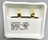 Genuine 10KT Gold 0.80 CTW Diamond Earrings