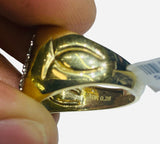 Real 10KT Gold & 0.28CTW Diamond Men Ring