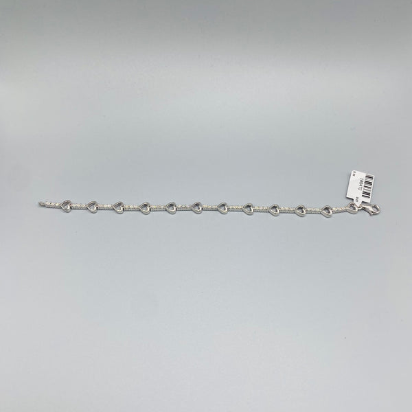 925 Sterling Silver with Diamond 0.10CTW 7 inches