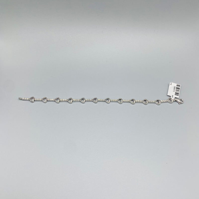 925 Sterling Silver with Diamond 0.10CTW 7 inches