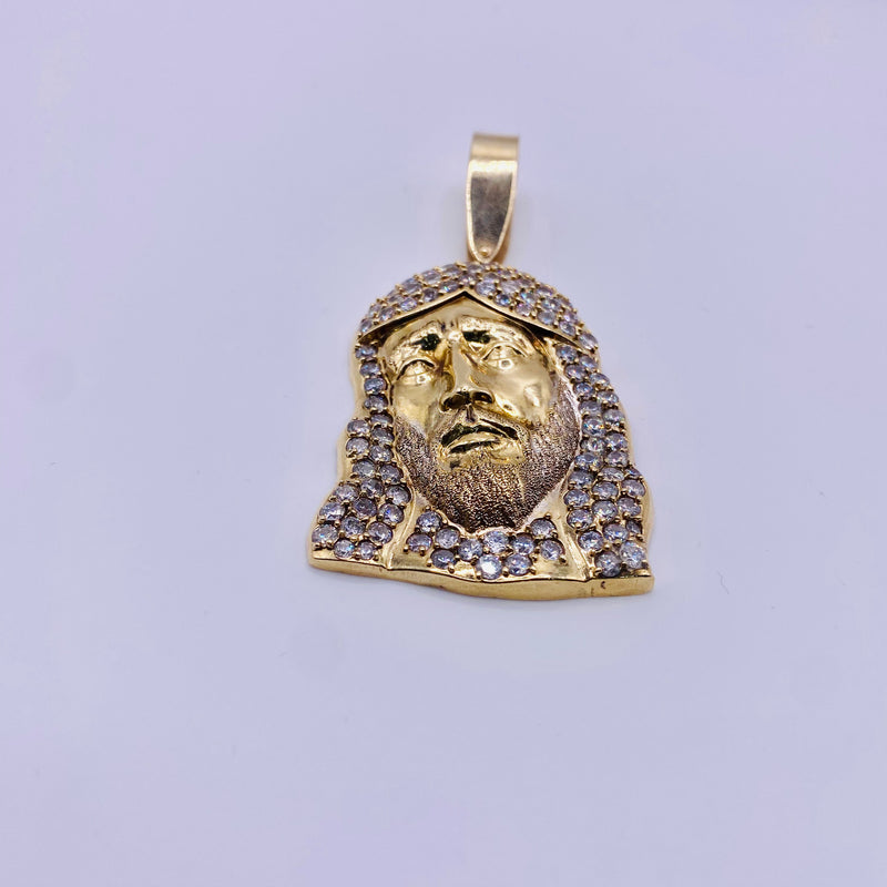 Real 10KT Gold Jesus Head Charm 16.3 grams Gold