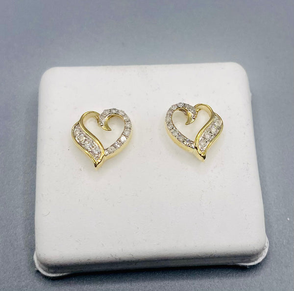 Genuine 10KT Gold Diamond Earrings 0.5 CTW