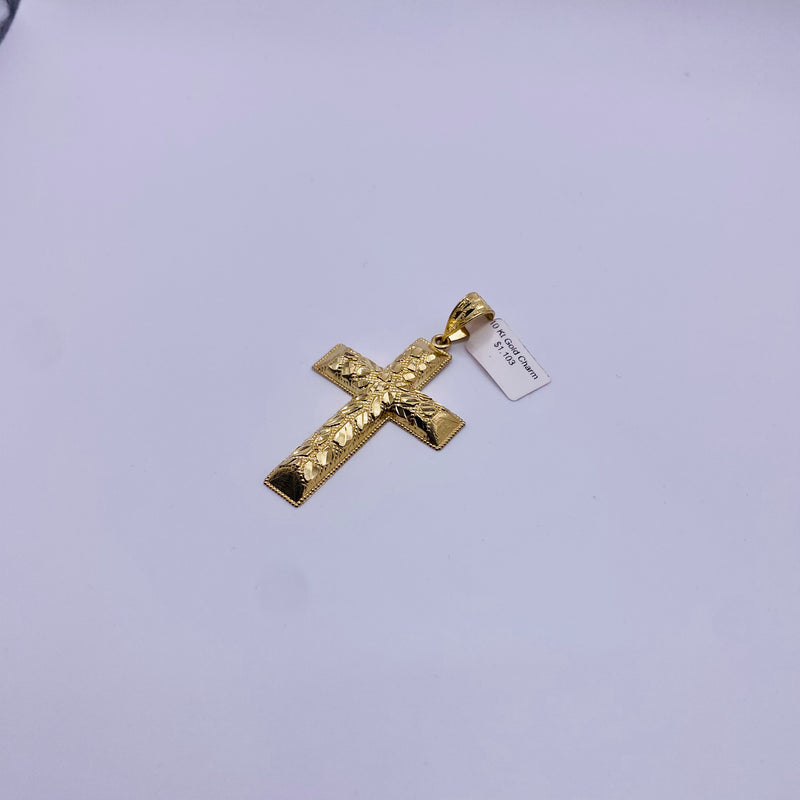 Real 10KT Gold Jesus Cross Charm