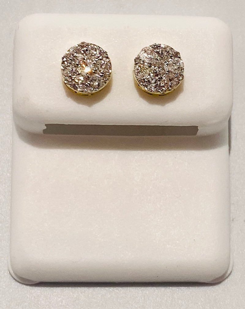 Genuine 10KT Gold 0.52 CTW Diamond Earrings