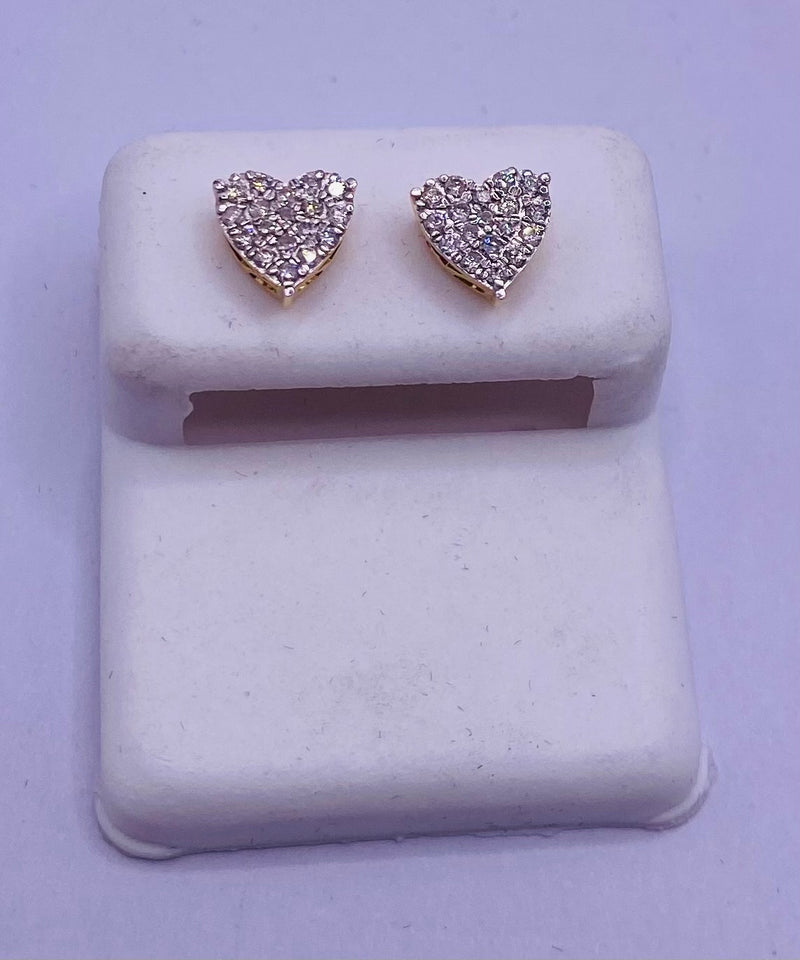 Genuine 10KT Gold 0.25 CTW Diamond Earrings