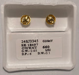 Genuine 10KT Gold 0.1 CTW Flower shaped Diamond Earrings