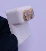 Genuine 10KT Gold 1.11CTW Diamond Earrings