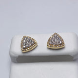 Real 10kt Gold&0.46CTW Diamond Earrings