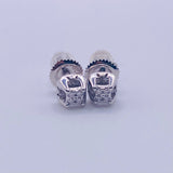 Real 925 Sterling Silver Moissanite 0.08 CWT Stylish Stud Earrings