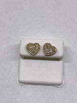 Real 10kt Gold & 0.5 CTW Diamond “Heart shape” Earrings.