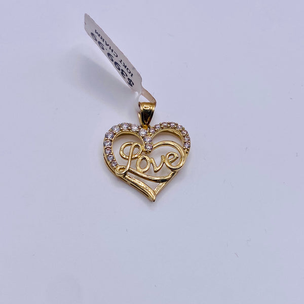 Real 10KT Gold Love/Heart Charm