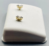 Genuine 10KT Gold & 0.09 CTW Diamond Earrings