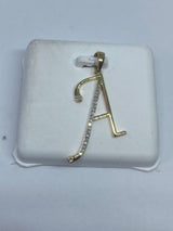 Real 10kt Gold & 0.73CTW Diamond Letter Charm