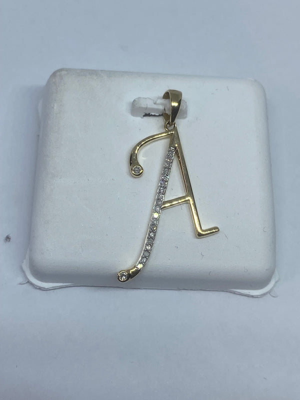 Real 10kt Gold & 0.73CTW Diamond Letter Charm