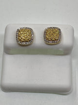 Real 10kt Gold & 0.2 CTW Diamond Screw-back Earrings