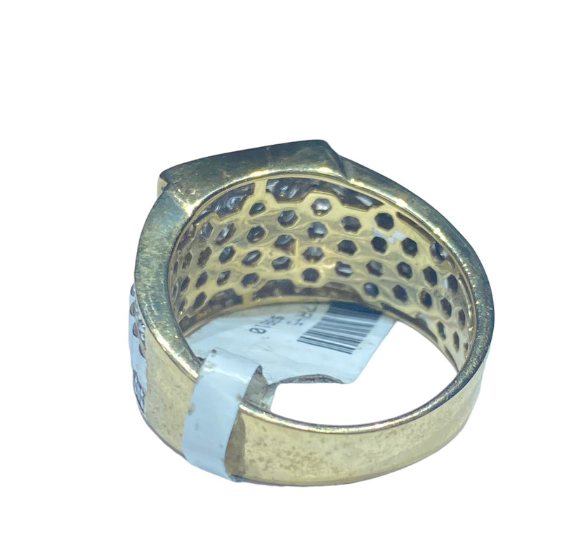 Real 10KT Gold & 0.94CTW Diamond Men Ring