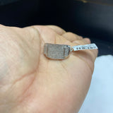 Real 10KT White Gold and 0.5CTW Diamond Men’s Ring