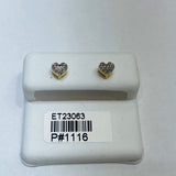 Real 10KT Gold &0.03CTW Diamond Earrings