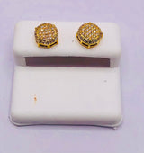 Genuine 14KT Gold & 0.40 CTW Diamond circle/ round shaped Earrings