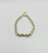 Real 925 Sterling Silver Rope Bracelet