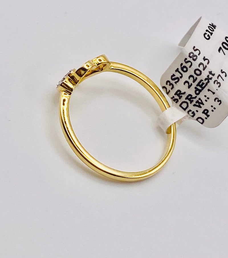 Real 10KT Gold & 0.04CTW Diamond Ladies Ring💍