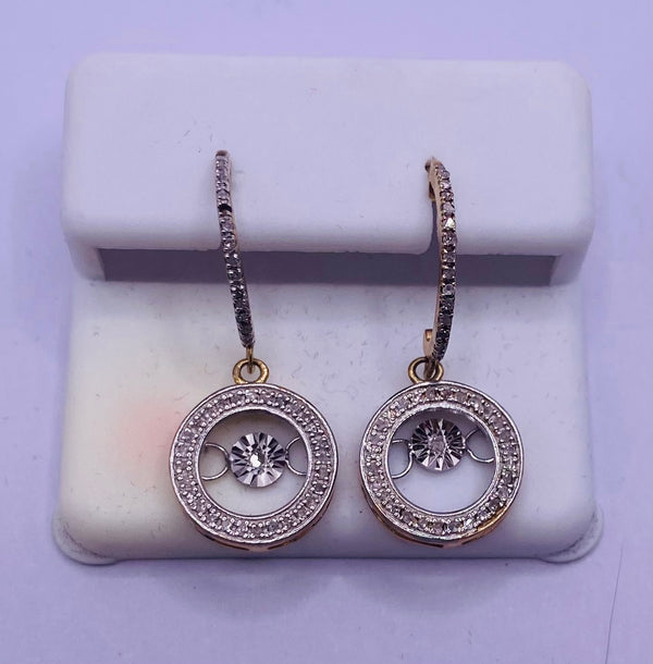 Genuine 10KT Gold 0.3 CTW Diamond Earrings