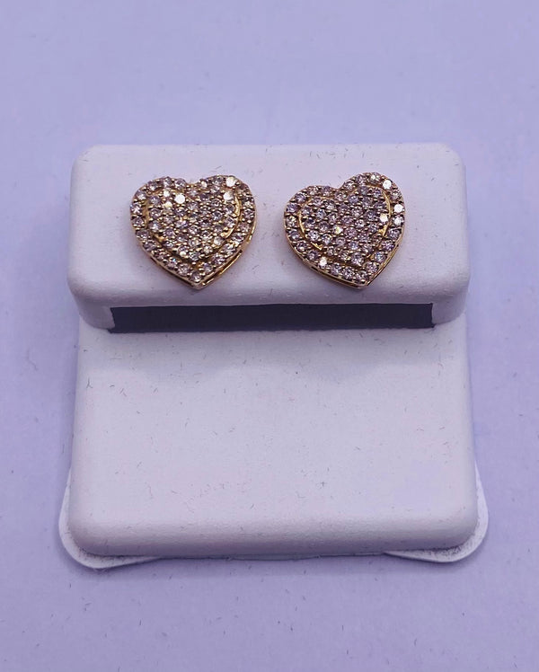 Genuine 10KT Gold 0.5 CTW Diamond Earrings