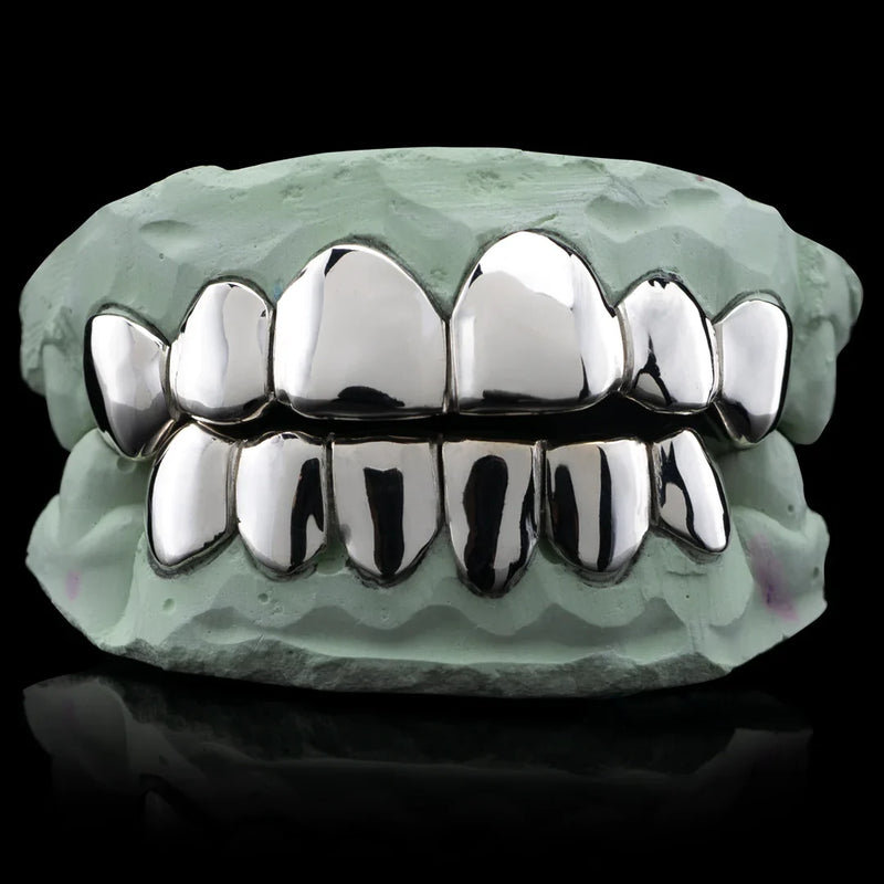 Non-Precious Gold Alloy Grillz - Custom Made 10 Top 10 Bottom Teeth