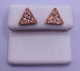 Genuine 10KT Rose Gold  CTW Diamond Earrings