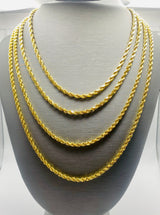 Real 10K Gold 4mmModern Style Rope Chain