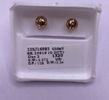 Genuine 10KT Gold 0.24 CTW Diamond Earrings