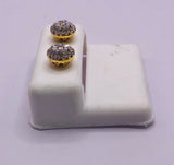 Genuine 10KT Gold & 0.38 CTW Diamond circle/ Round shaped Earrings