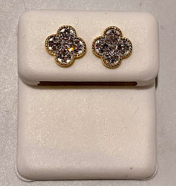 Genuine 10KT Gold 0.23 CTW Diamond Earrings