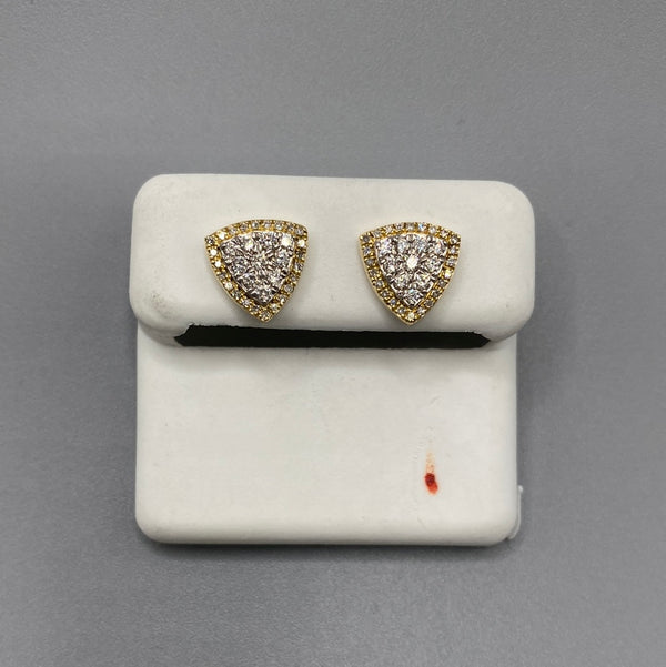 Real 10K Gold and 0.46 CTW Diamond Earrings