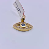 Real 10KT Gold Evil Eye Charm