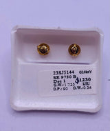 Genuine 10KT Gold 0.24 CTW Diamond Earrings