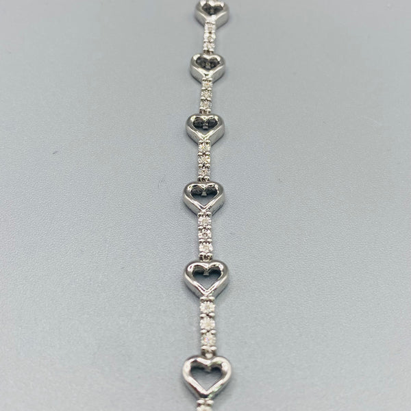 925 Sterling Silver with Diamond 0.10CTW 7 inches